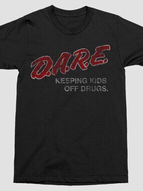 NEW Men's D.A.R.E Graphic Black Small T-Shirt
